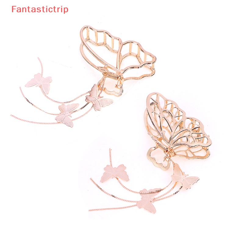 Kẹp Tóc Hình Bướm Lớn Đính Ngọc Trai Phong Cách Vintage Thanh Lịch