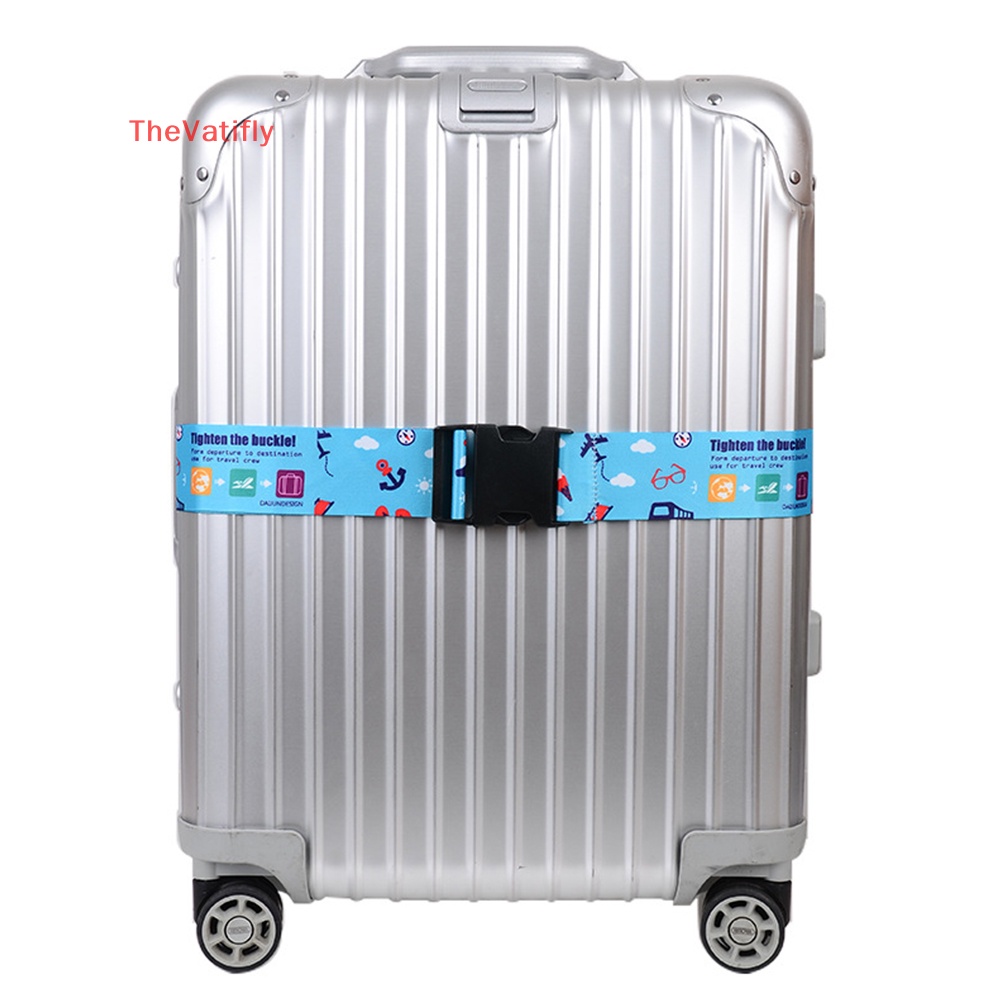 [Thevalifly] Dây Đai Hành Lý Du Lịch Dày Không Phai Màu Có Thể Điều Chỉnh