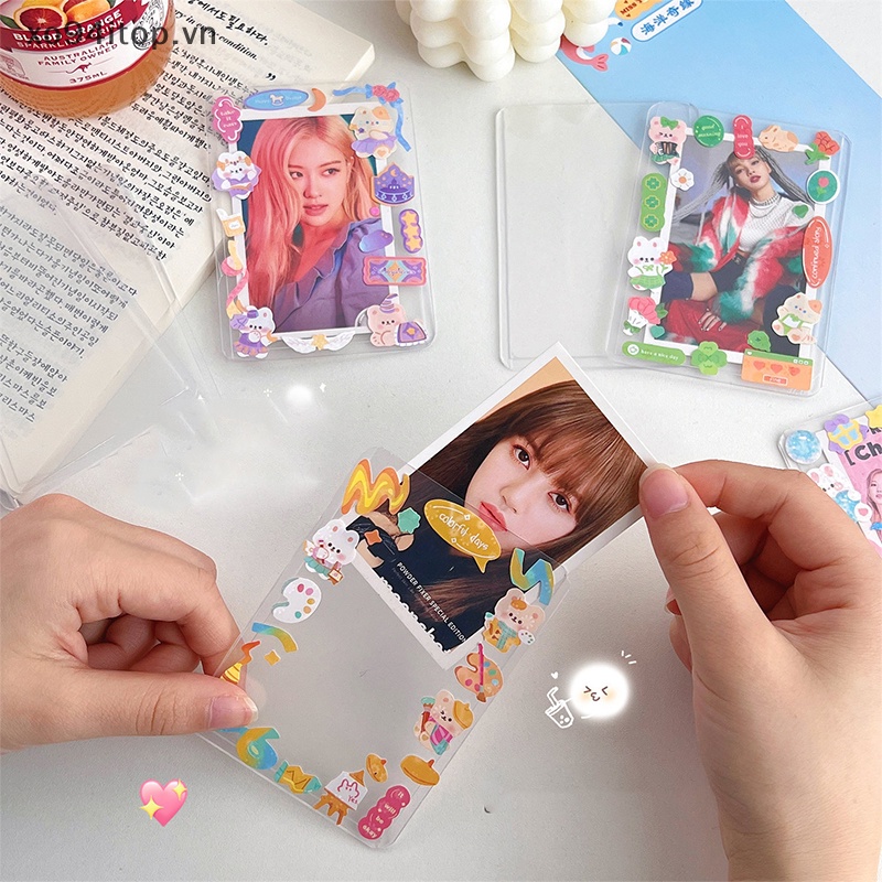 Set 10 Miếng Dán Goo Dày Dặn Trong Suốt Dùng Trang Trí Hộp Thẻ Sưu Tầm DIY