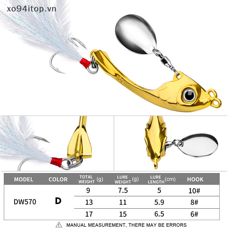 Mồi Câu Cá Giả Bằng Kim Loại 9g 13g 17g XOITOP