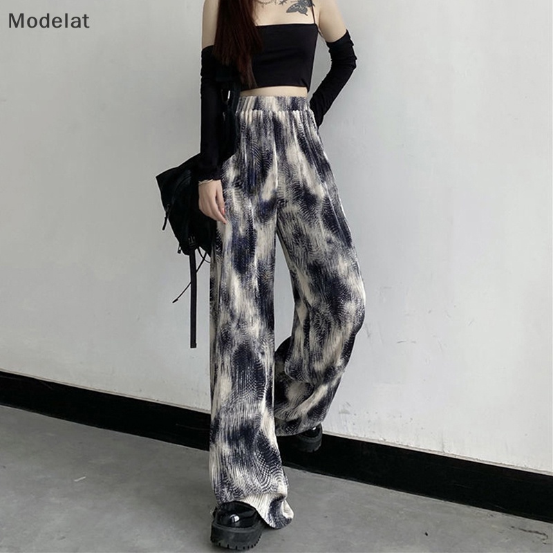 Mfc Quần ống rộng In Họa Tiết Phong Cách Harajuku Đường Phố Vintage Dành Cho Nữ