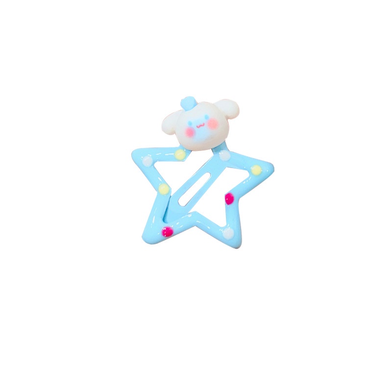 SANRIO Kẹp Tóc Hình Ngôi Sao / Chấm Bi / Hoạt Hình Kuromi Cinnamon Pochacco Lotso Ngọt Ngào Thời Trang Cho Bé