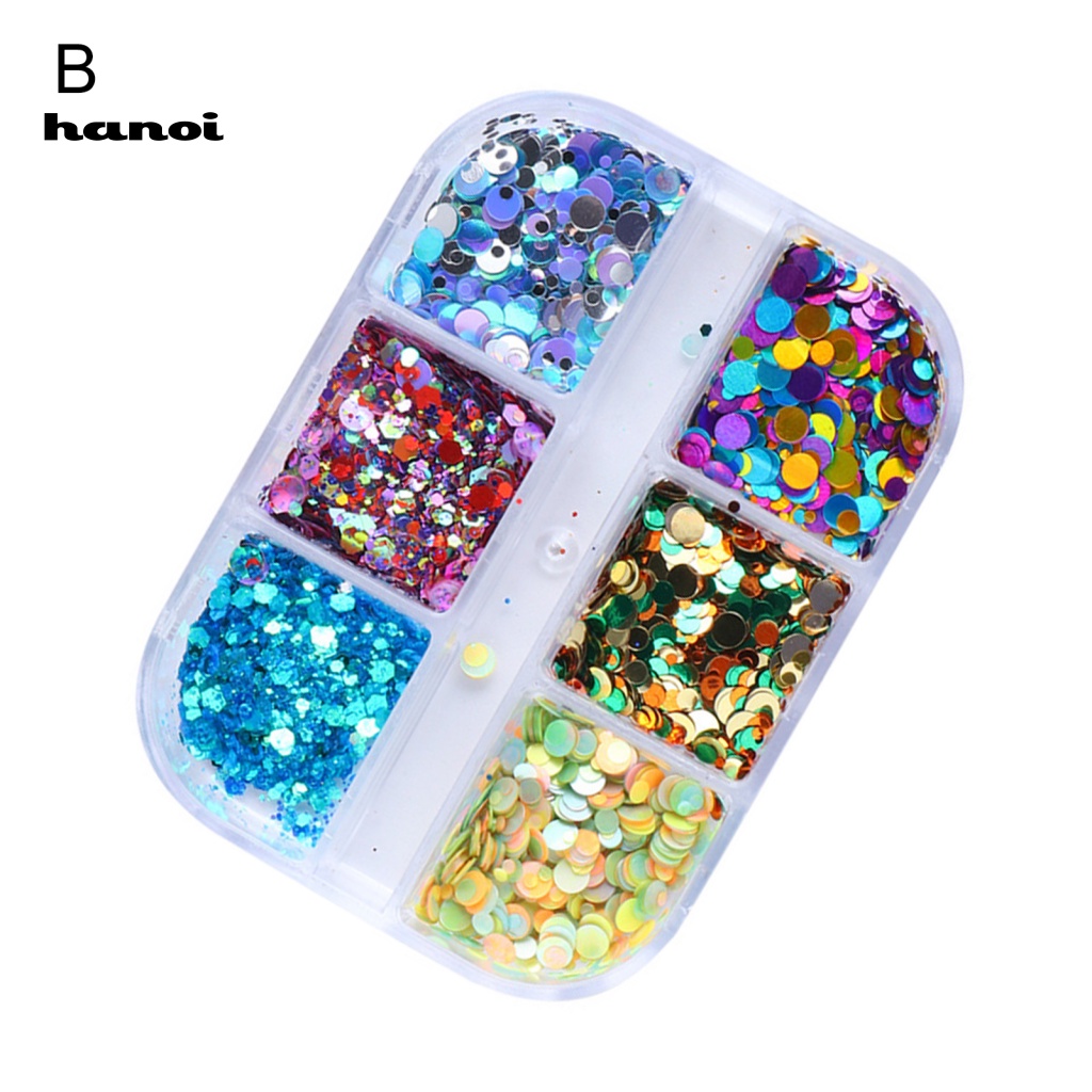1 Hộp Hạt Kim Sa Dán Móng Tay Lấp Lánh