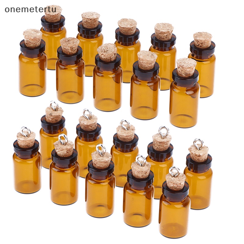 Onemetertu Set 10 Lọ Thủy Tinh Mini Có Nút Bần Dung Tích 1ml / 1.5ml