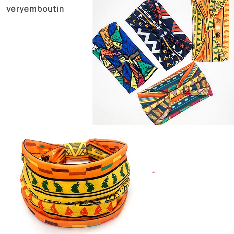 Băng Đô Cài Tóc Dạng Xoắn in Họa Tiết Châu Phi Cho Nữ