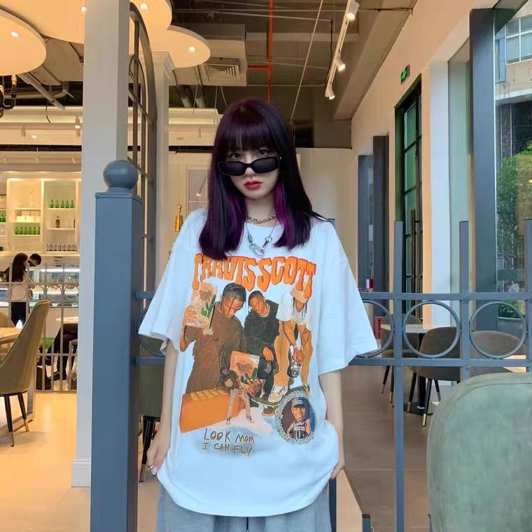 Áo Thun Dáng Rộng Phong Cách Hàn Quốc Thời Trang Mùa Hè Xinh Xắn Cho Nữ