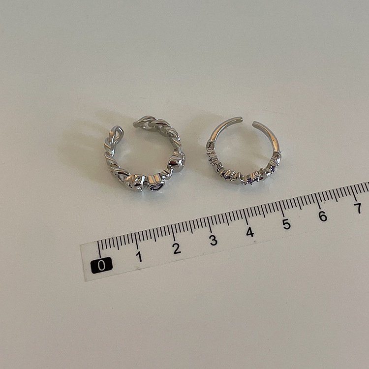 Nhẫn Hình Ngôi Sao Đính Đá Zircon Thiết Kế Đơn Giản Cá Tính