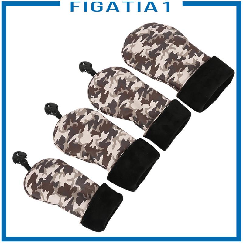 Set 4 Vỏ Bọc Đầu Gậy Đánh Golf Làm Từ Da figatia1