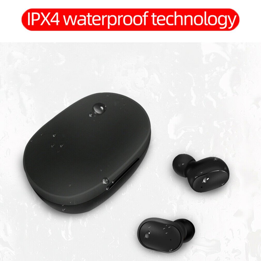 Wireless 5.0 Earphone Stereo With Mic Voice Control Waterproof Double-Eared Split Design Earset [Q/11]