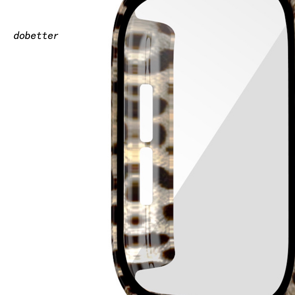 Ốp Bảo Vệ Mặt Đồng Hồ Thông Minh Bằng PC Chống Trầy Họa Tiết Da Báo Cho iWatch SE / 2 / 3 / 4 / 5 / 6