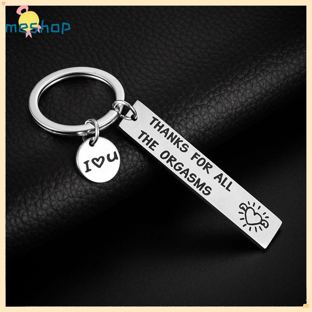 Móc Khóa Cặp Đôi Bằng Thép Không Gỉ I Love You for All The Orgasms Thời Trang