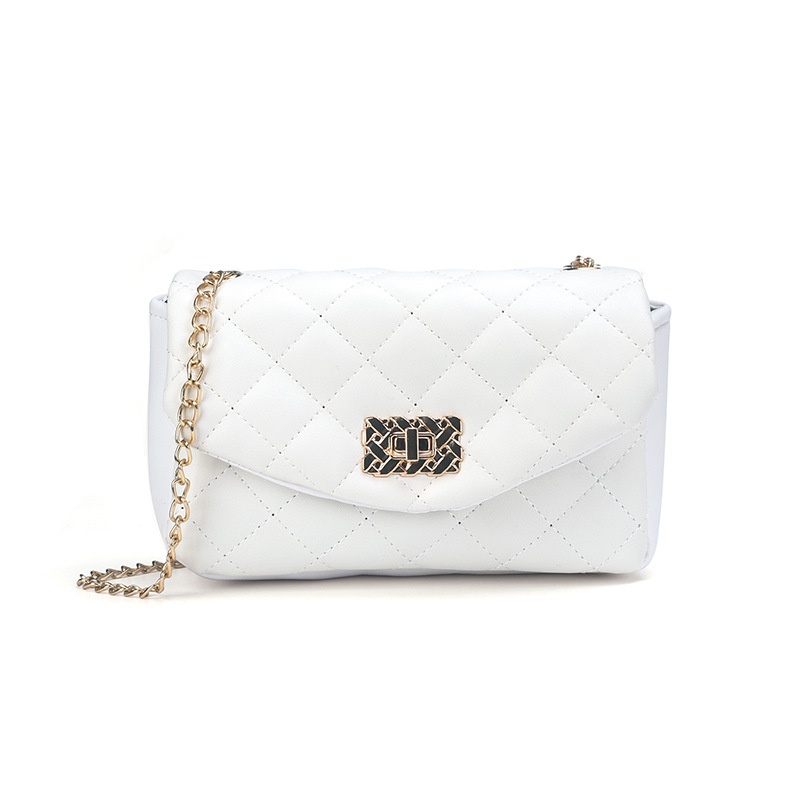 Túi Xách Đeo Vai Kiểu Vuông Nhỏ Đính Đá Phối Dây Xích Thời Trang Sành Điệu