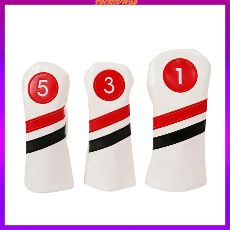 Bộ 3 Vỏ Bọc Đầu Gậy Đánh Golf Bằng Lông Cừu Lót Gỗ Chống Mòn