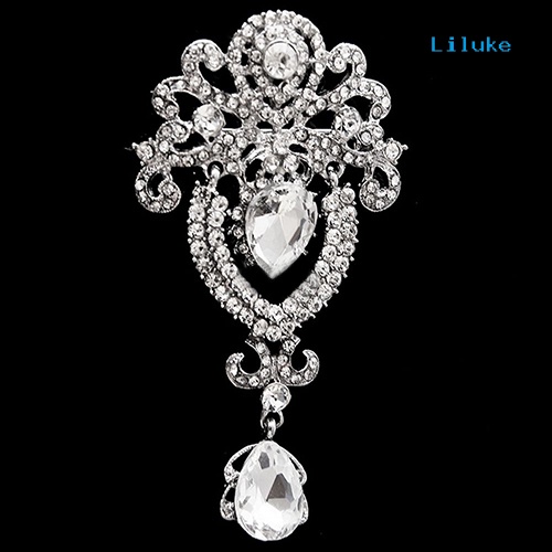 Trâm Cài Áo Hình Bông Hoa Đính Đá Sang Trọng Cho Nữ