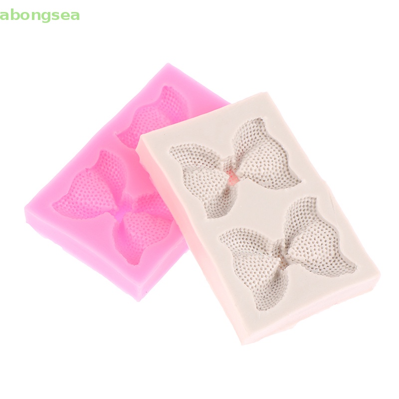 1 Khuôn Silicone Làm Bánh Hình Nơ Nhỏ 3D