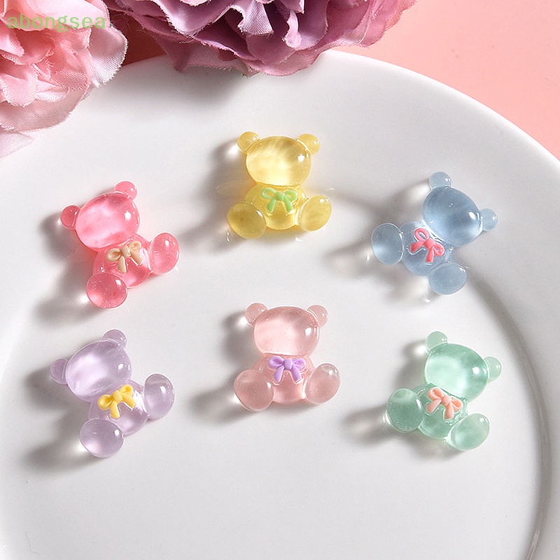 Set 10 Hộp Đựng Điện Thoại Trong Suốt Hình Gấu Thắt Nơ Bongsea