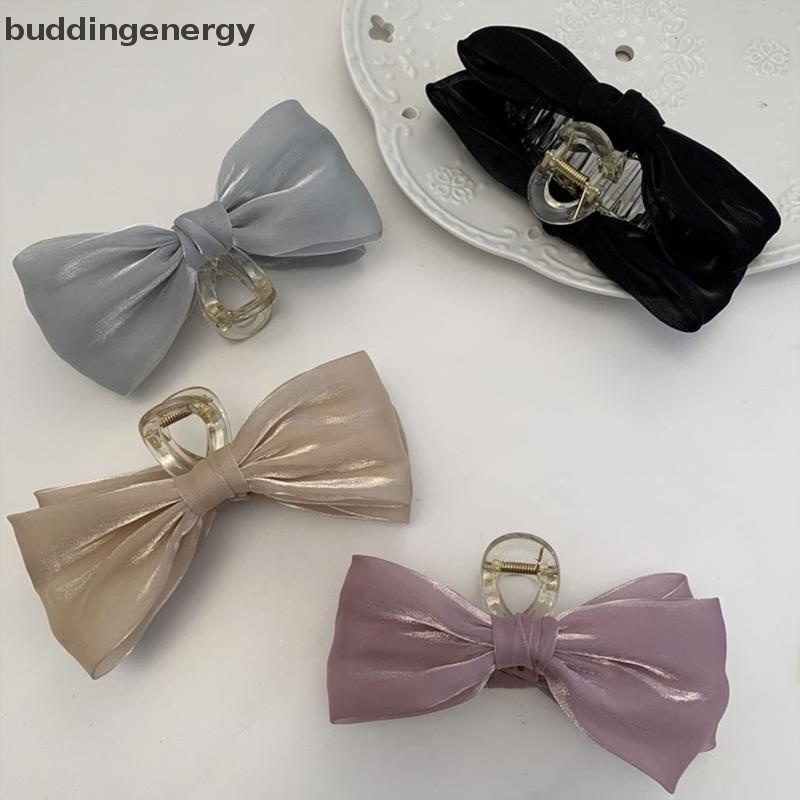 {BUDDI} Kẹp Tóc Hình Nơ Lưới Thanh Lịch Cho Nữ {BUDDI}