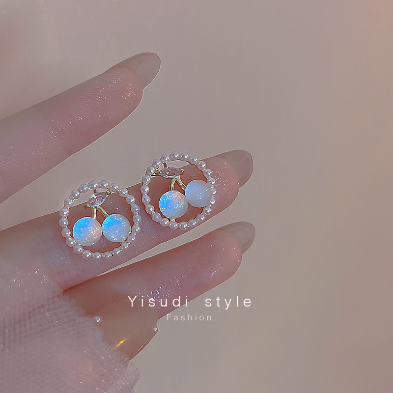 Khuyên Tai Bạc S925 Đính Ngọc Trai Thời Trang Cao Cấp 2023