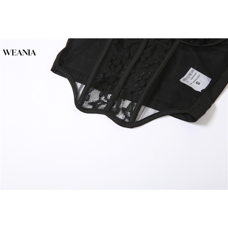 Weania Ống Mỏng Hở Vai Hở Lưng Kèm Găng Tay (Không Kèm Choker)