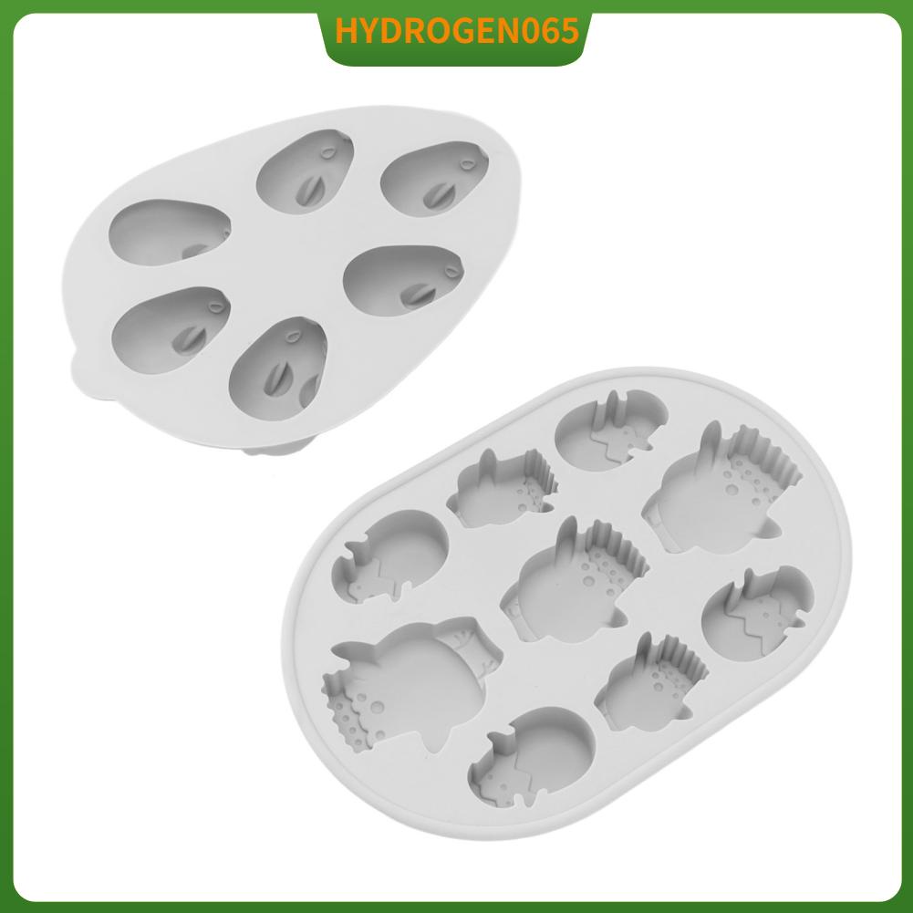 Hydrogen065 2 Chiếc Khuôn Nướng Bánh Silicon Thỏ Gà Phong Cách Silicone Cấp Thực Phẩm Dễ Dàng Phát Hành Làm Socola Cho Đá Món Tráng Miệng