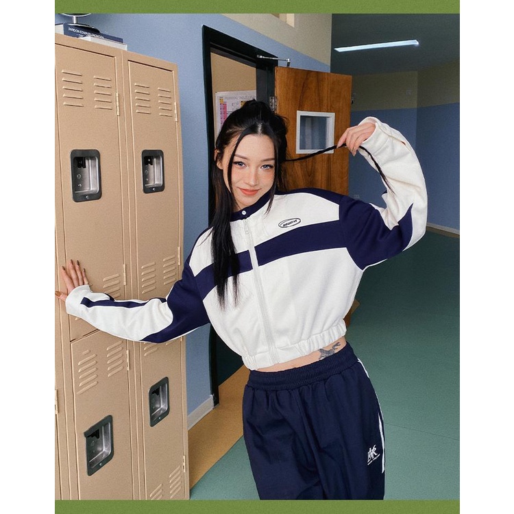 Áo Khoác Bóng Chày Tay Dài Dáng Rộng In Họa Tiết Thời Trang Dành Cho Nữ