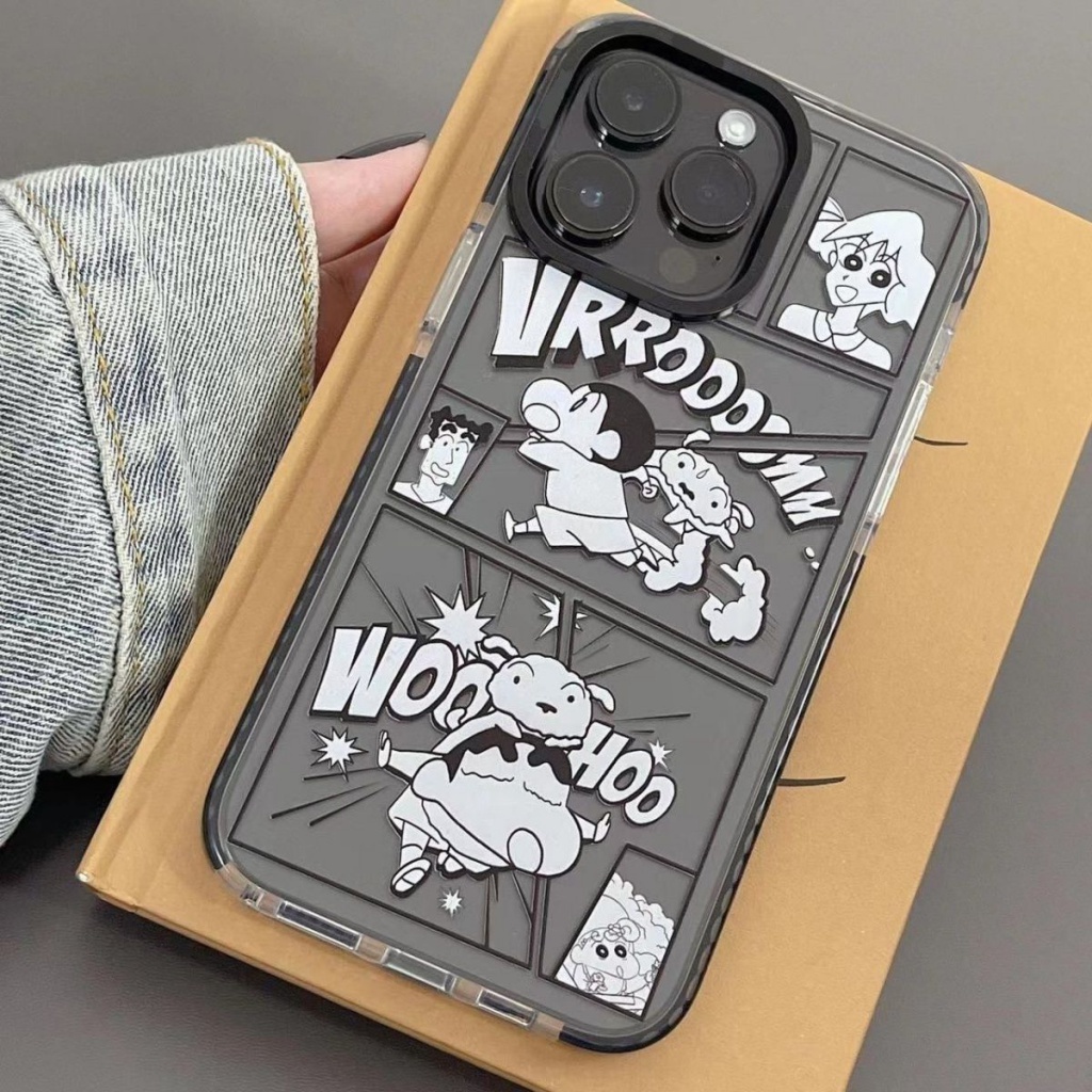✅Ốp Điện Thoại Họa Tiết Hoạt Hình Cậu Bé Bút Chì Shin-Chan Dễ Thương Cho Iphone 11iPhone1213 Apple 14pro / Crayon Shin-Chan max Whtv