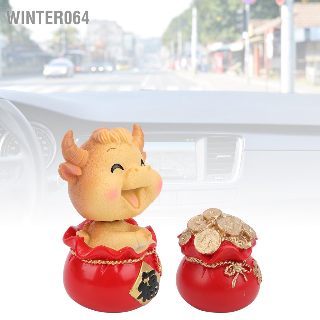 Winter064 Nhựa Vật Trang Trí Dễ Thương Bộ Sưu Tập Tài Lộc Bảng Điều Khiển Ô Tô Đa Năng Cho Nội Thất Xe Hơi