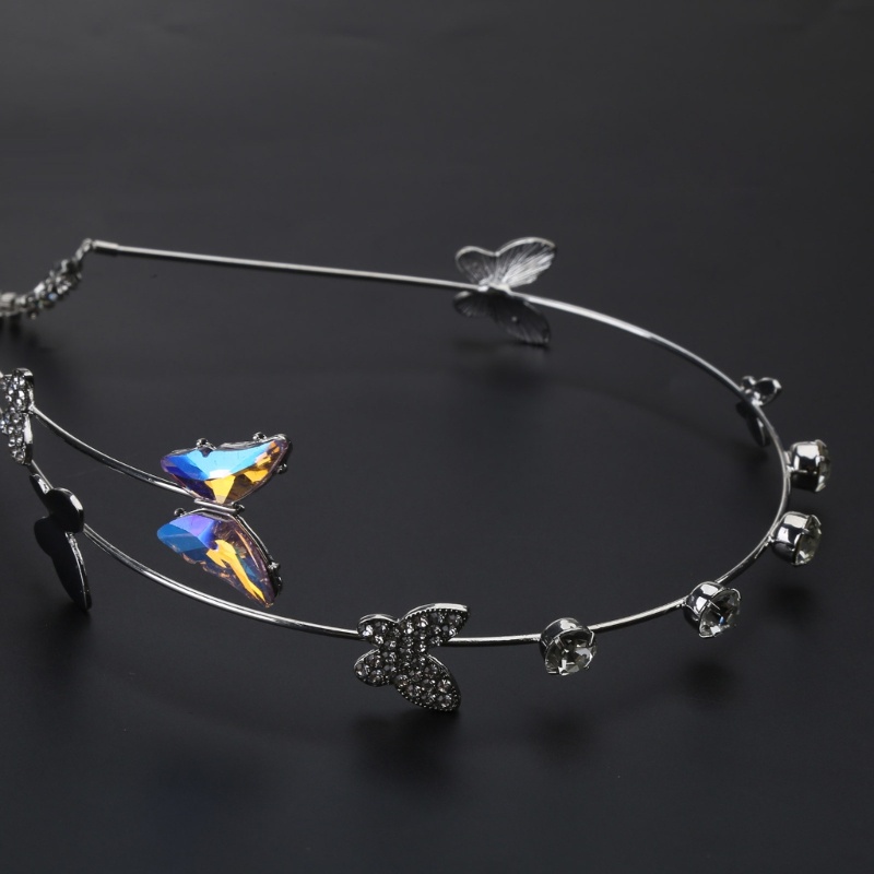 Cài Tóc Hình Bướm Đính Đá Lấp Lánh Phối Tua Rua Dài Dễ Thương Cho Bé Gái