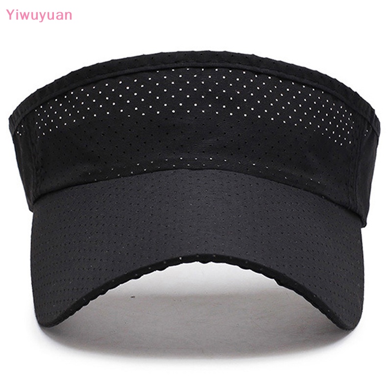 < Yiwuyuan > Mũ Lưỡi Trai Thể Thao Hở Chóp Thoáng Khí Chống Nắng Tia UV Màu Trơn Có Thể Điều Chỉnh Bảo Vệ Hàng Mới Cho