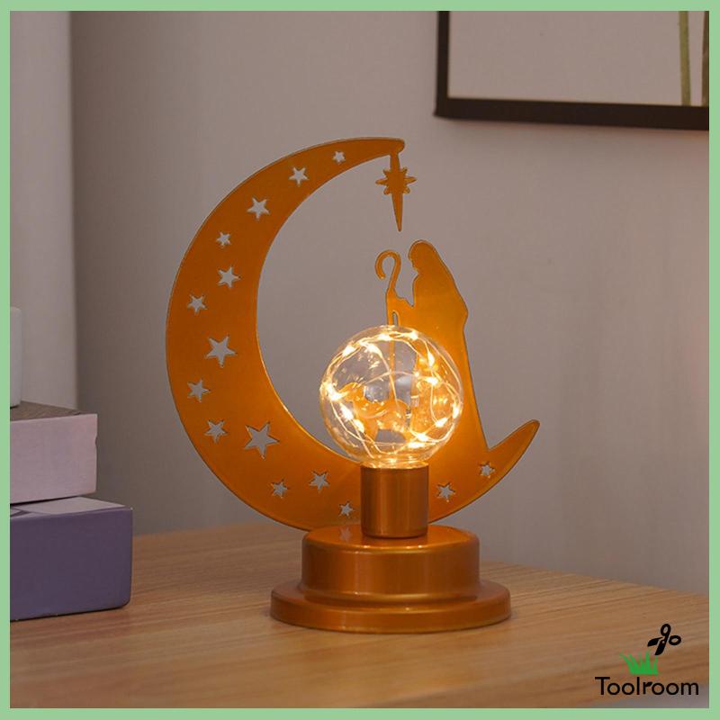 Đèn LED Lễ Hội Ramadan Eid Mubarak Bằng Sắt Độc Đáo Trang Trí Nhà Cửa / Tiệc Cưới