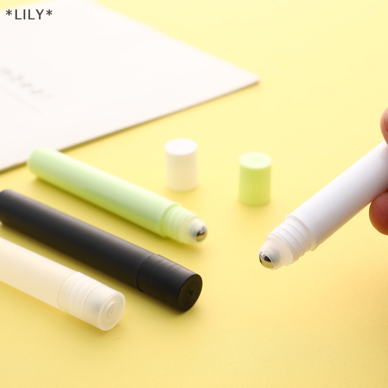 Lily 10ml Rỗng Nước hoa cuộn lăn bóng chai nhựa thép không gỉ dầu container uuu