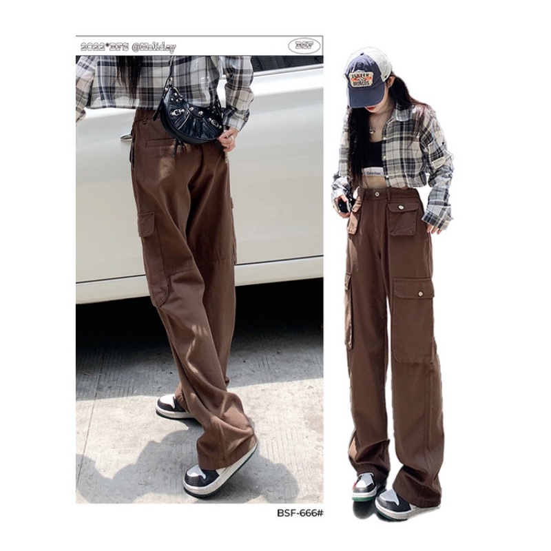 Quần Yếm Dáng Rộng Phong Cách Đường Phố Mỹ Thời Trang Xuân Thu Mới