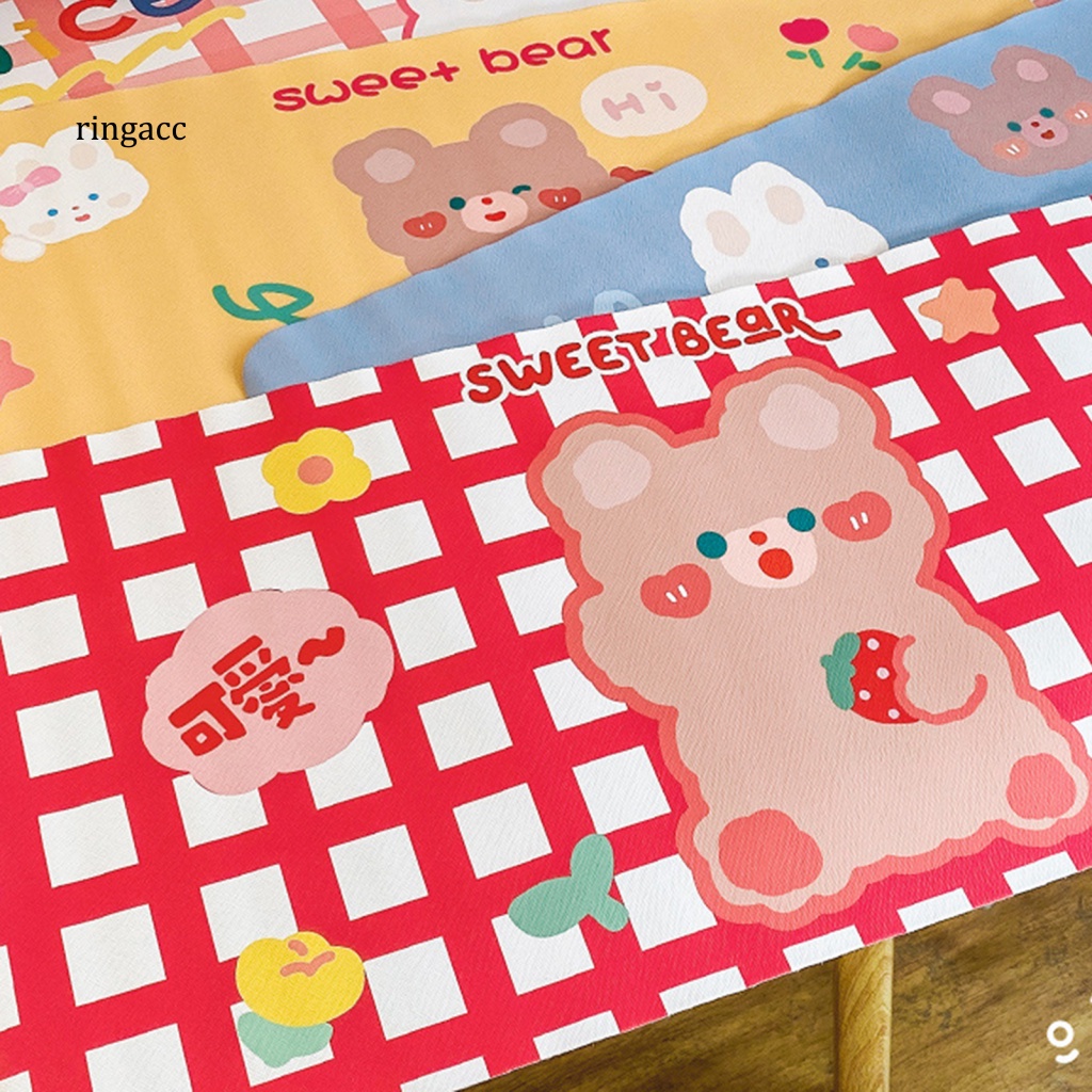 Tấm Lót Chuột &amp; Bàn Phím Bằng PVC Mềm Chống Nước In Hình Hoạt Hình Dễ Thương