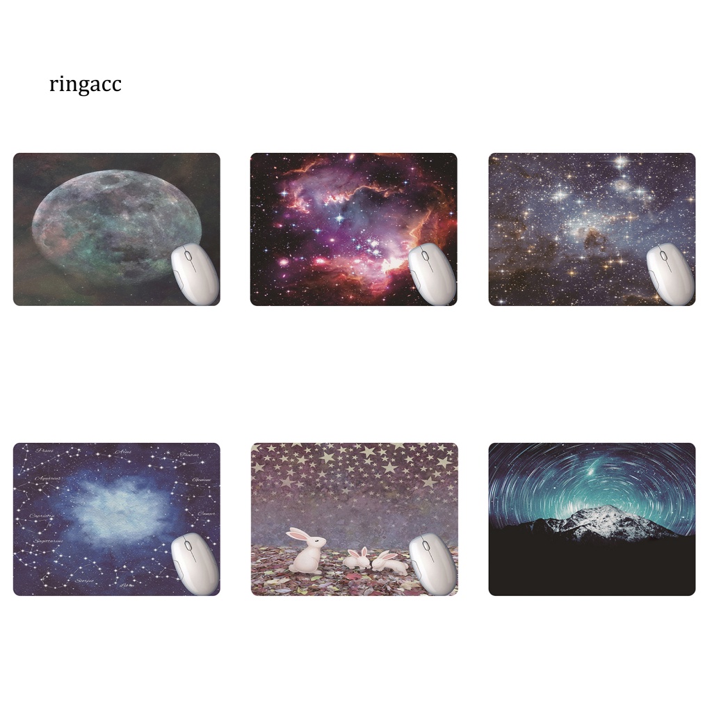 Tấm Lót Chuột RGA Siêu Mỏng Bề Mặt Mịn Chống Trượt Họa Tiết Bầu Trời Sao Dành Cho Laptop