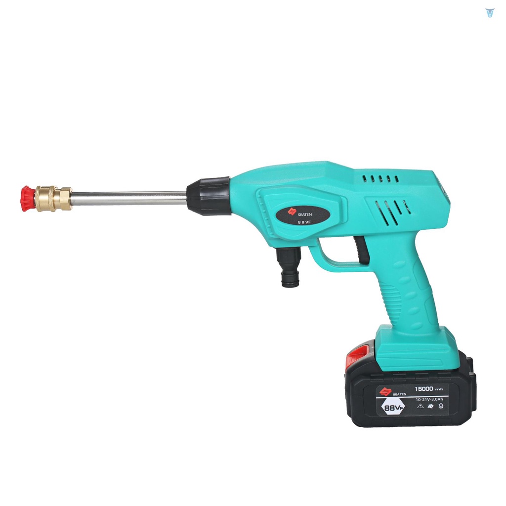 Máy Rửa Xe Hơi SEATEN 240W Không Dây Với Vòi Phun 5m Ống Xốp 15000mAh Có Thể Điều Chỉnh Và Sạc Lại