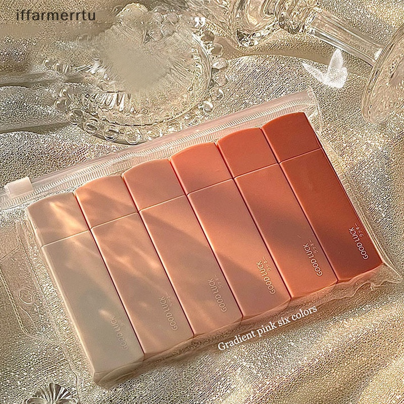 Bộ 6 Bút Xóa Kéo Màu Sắc Gradient Phong Cách Hàn Quốc Dành Cho Học Sinh