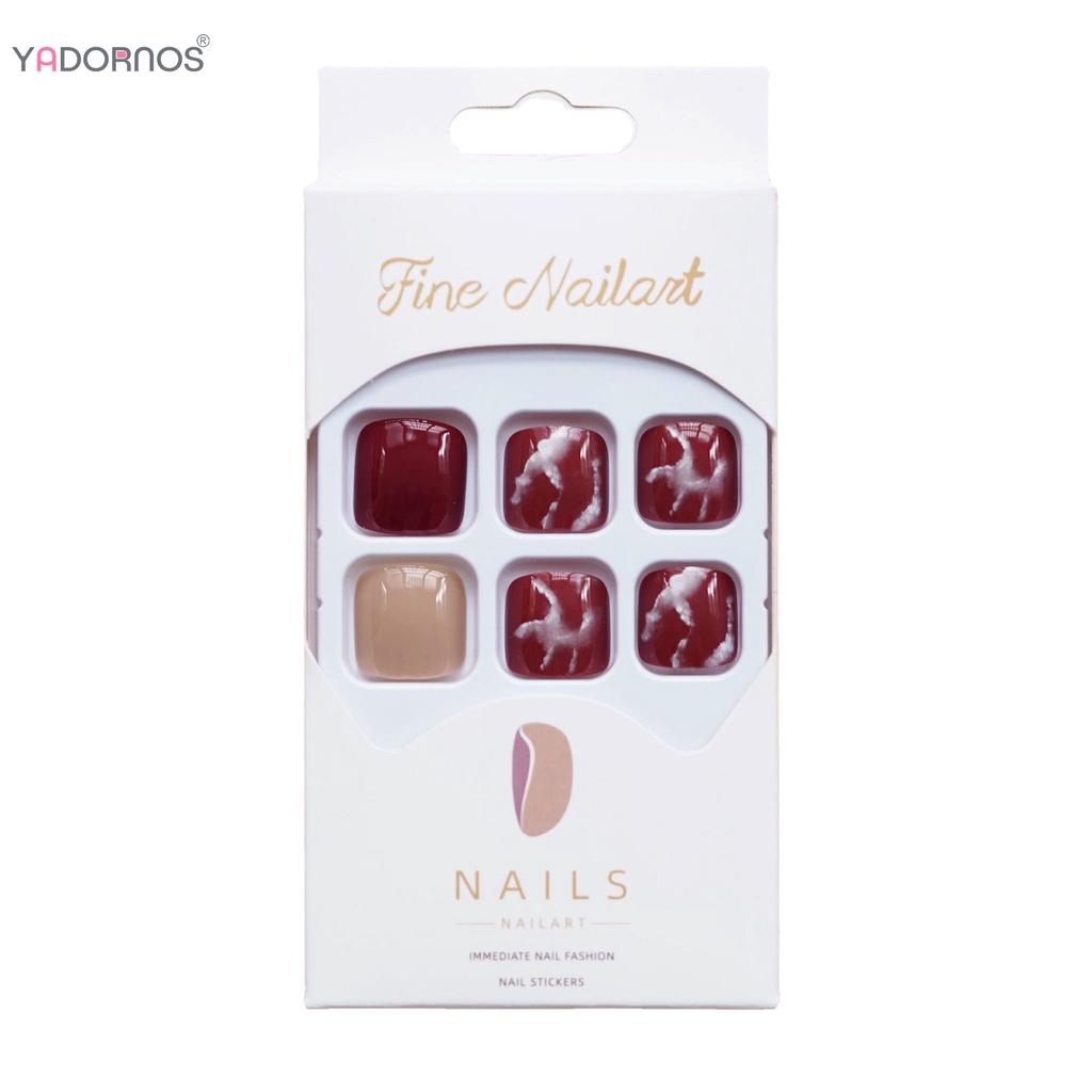 Yadornos Giày Móng Chân Giả Dạng Nhấn In Vân Cẩm Thạch Bền Và Không Bao Giờ Xẻ Tà