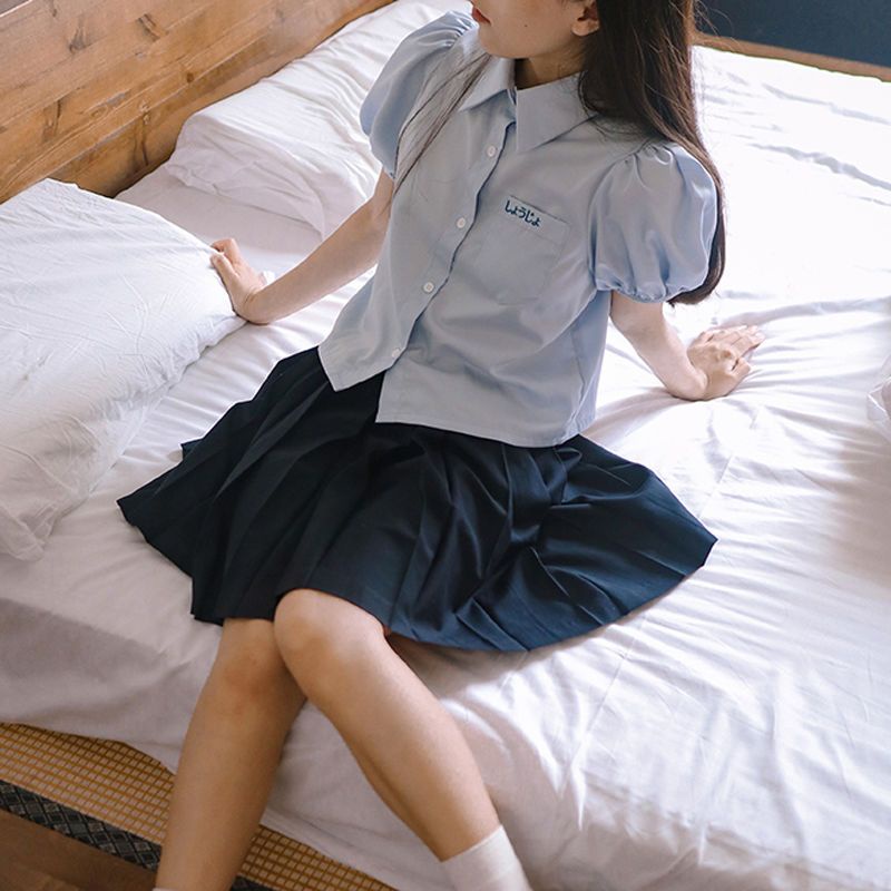 Áo Sơ Mi Ngắn Tay Phồng Thời Trang Mùa Hè Nhật Bản Mới Dành Cho Nữ