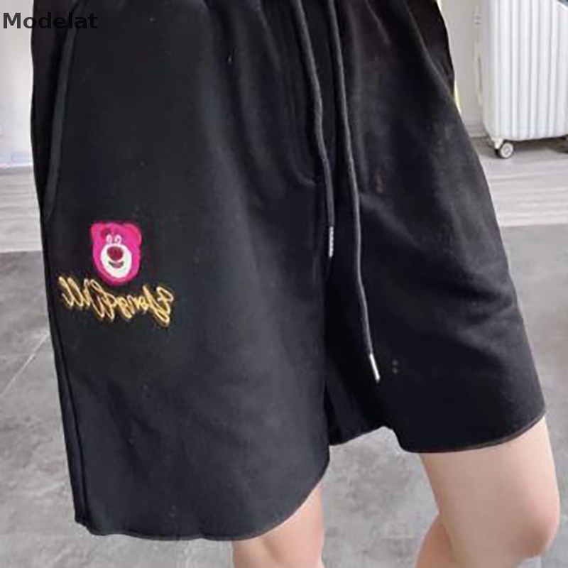 Mfc Quần ngắn ống rộng Đa Năng In Hình Gấu Hoạt Hình Thời Trang Thường Ngày WTD