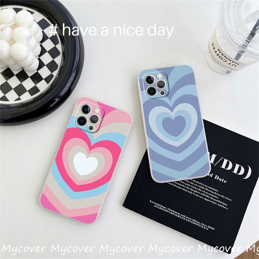 Ốp Điện Thoại Silicon Mềm Họa Tiết Cầu Vồng Màu Gradient Cho iPhone 11 13 12 14 Pro Max X XR Xs Max 6 7 8 Plus