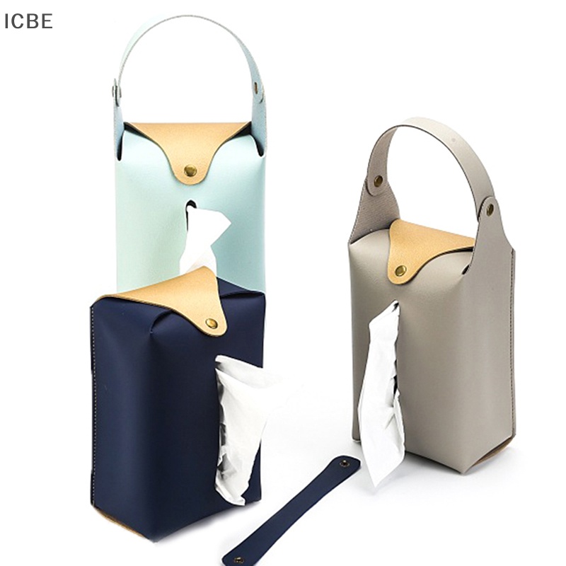 Túi Da Đựng Khăn Giấy Gắn Ghế Xe Hơi Tiện Dụng