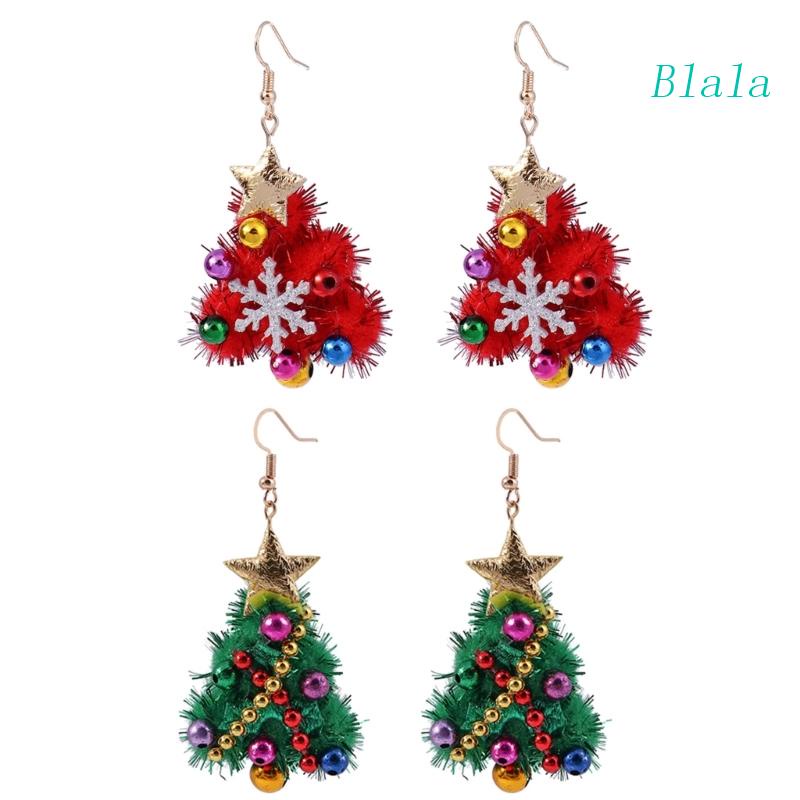 Bông Tai Dáng Dài Hình Cây Thông Giáng Sinh Dễ Thương Thời Trang Cho Nữ