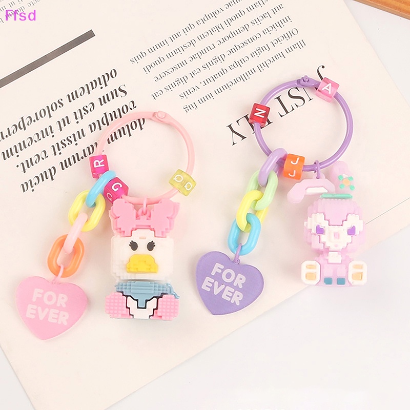 {Ffsd} Móc Khóa Khối Lập Phương StellaLou Thỏ Vịt Daisy Hoạt Hình Trang Trí Ba Lô Xe Hơi * Bán Chạy