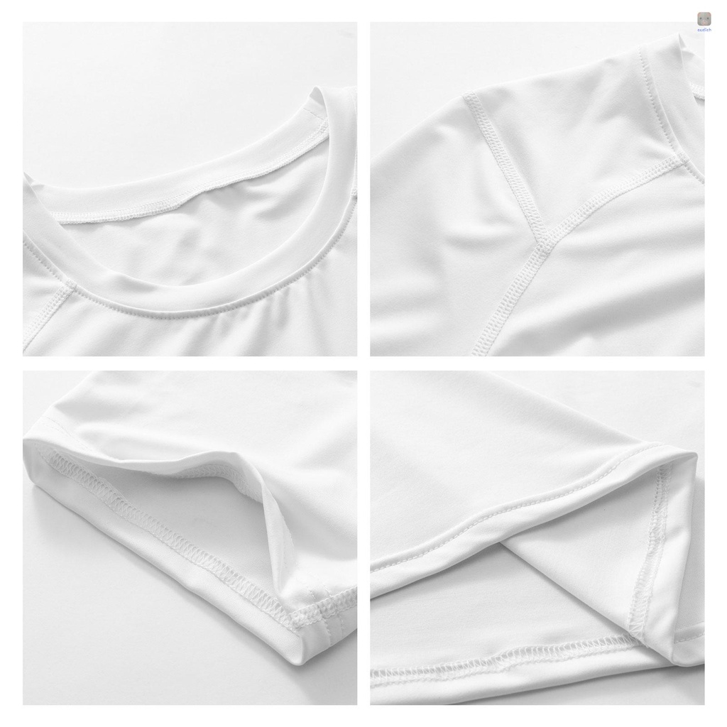 Áo Thun Thể Thao Ngắn Tay Cổ Tròn Ôm Dáng Co Giãn Chất Lượng Dành Cho Nam