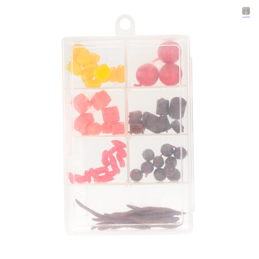 Bộ 73 Mồi Giun Giả Câu Cá Bằng Nhựa Mềm Có Mùi Thơm