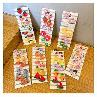 Set 10 Chun Buộc Tóc Gấu Thỏ Hoa Cho Bé
