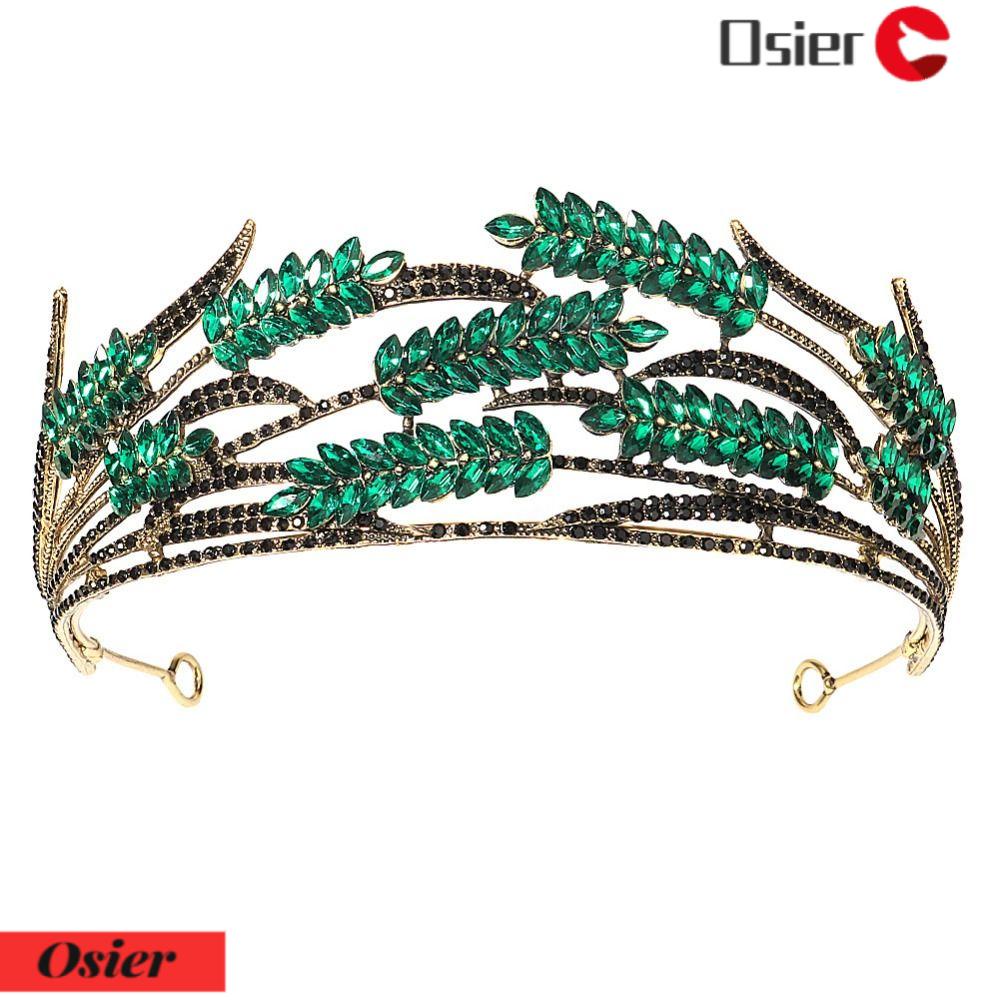 Băng Đô Cài Tóc Hình Vương Miện Phong Cách Baroque 1 Cho Cô Dâu