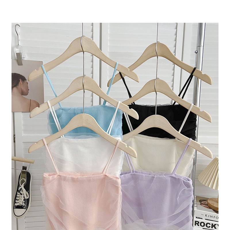 Áo Tank Top Dệt Kim Phối Lưới 6 Màu Thời Trang Mùa Hè Cho Phái Nữ