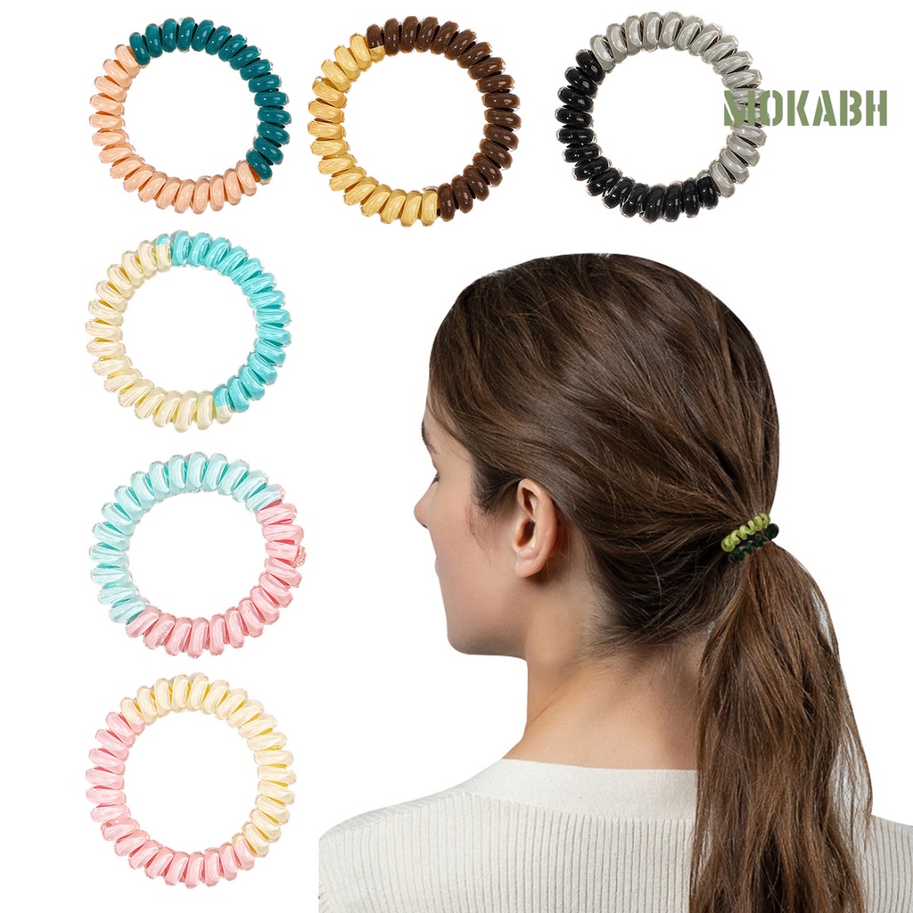 1 Cặp Dây Buộc Tóc Co Giãn Tốt Màu Sắc Ngọt Ngào Thời Trang Cho Nữ