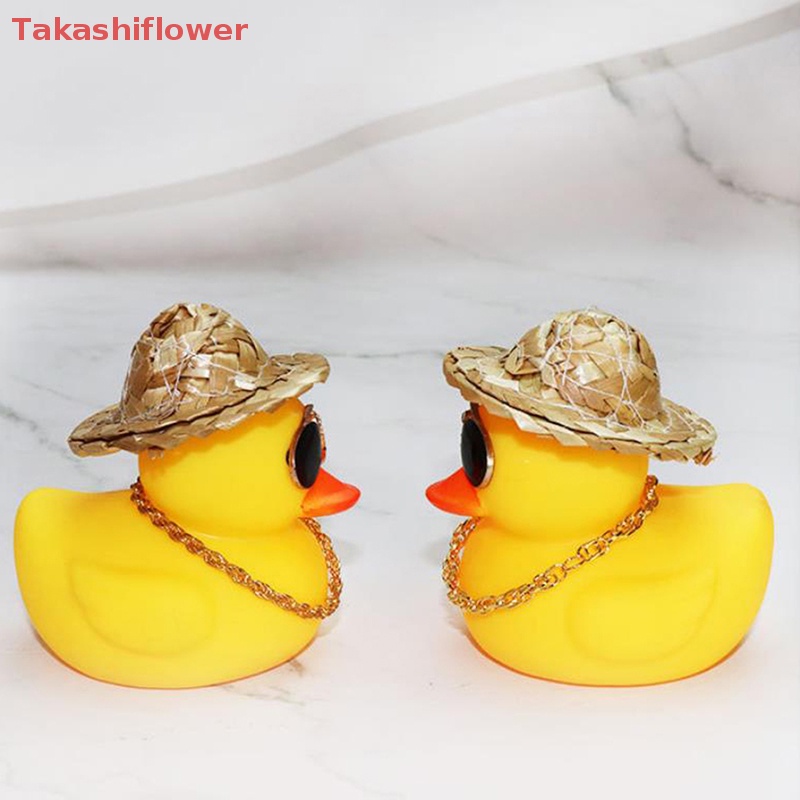 Chú Vịt Vàng Đội Mũ Rơm Trang Trí Nội Thất Xe Hơi